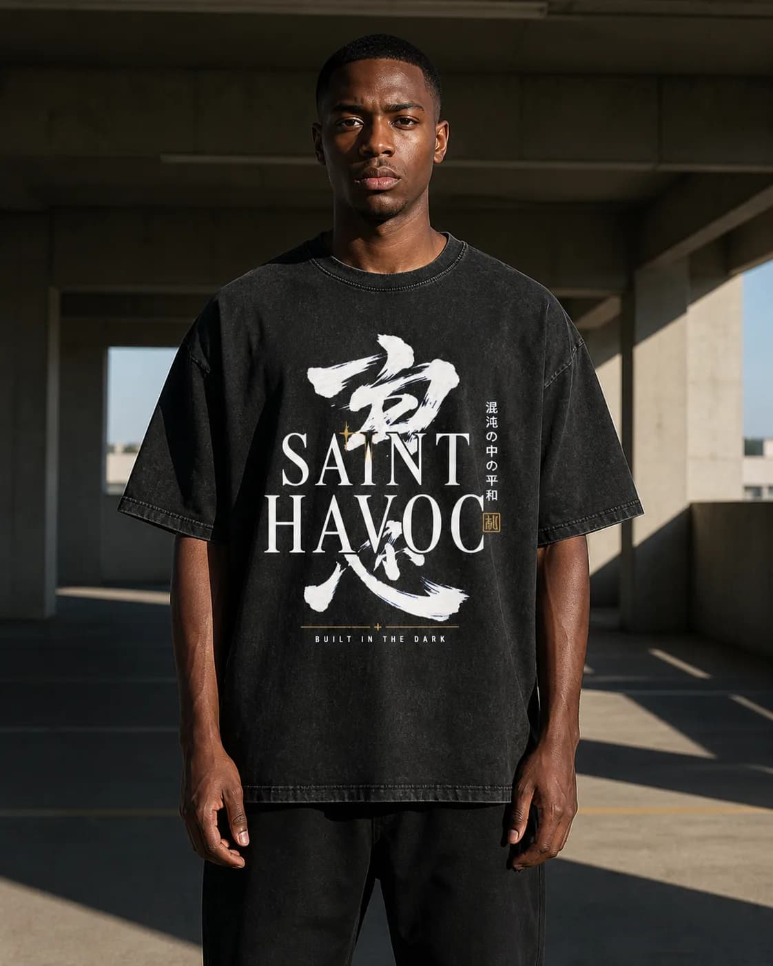 Havoc Kanji worn on a model